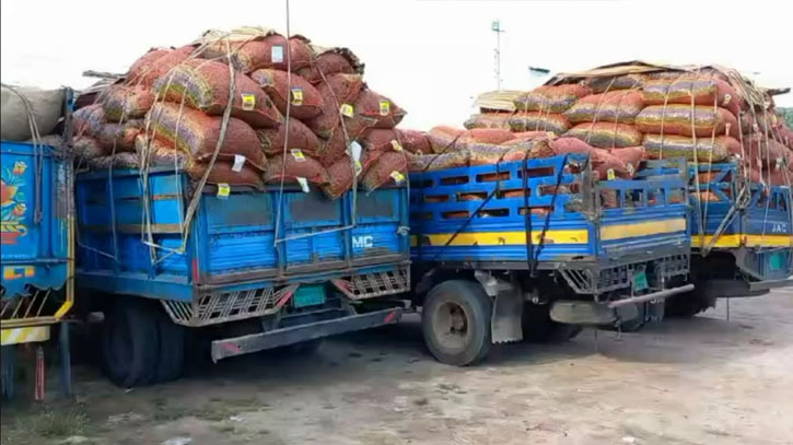 হিলি দিয়ে কাঁচামরিচ আমদানিতে পাইকারি বাজারে কমেছে দাম 