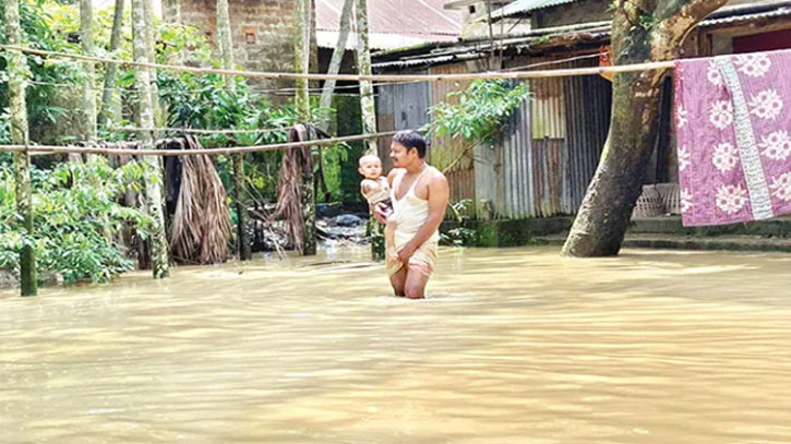 সিলেট বিভাগের বন্যা পরিস্থিতি অপরিবর্তিত, নগরীতে উন্নতি