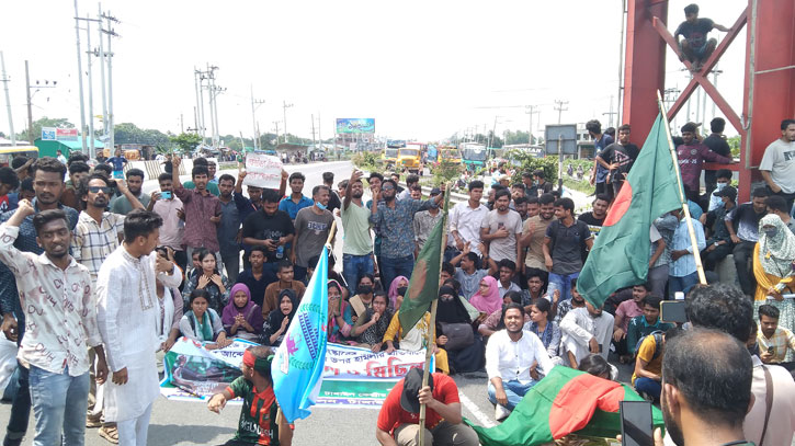 ঢাকা-টাঙ্গাইল-বঙ্গবন্ধুু সেতু মহাসড়ক অবরোধ, ৮ কিলো যানজট