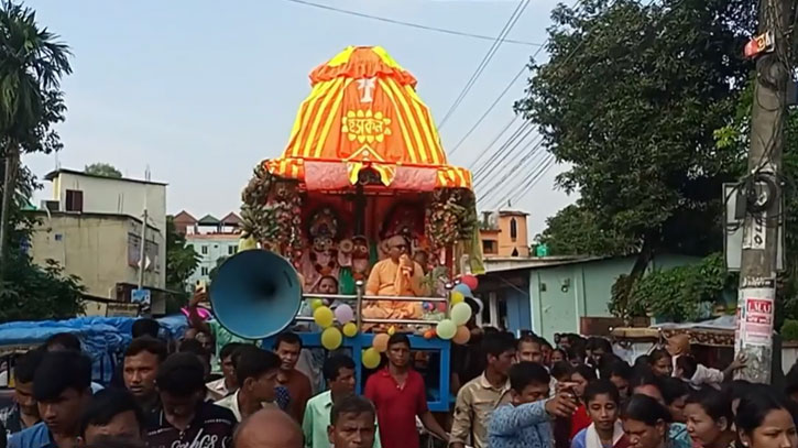 পঞ্চগড়ে সনাতন ধর্মালম্বীদের জগন্নাথ দেবের রথযাত্রা অনুষ্ঠিত